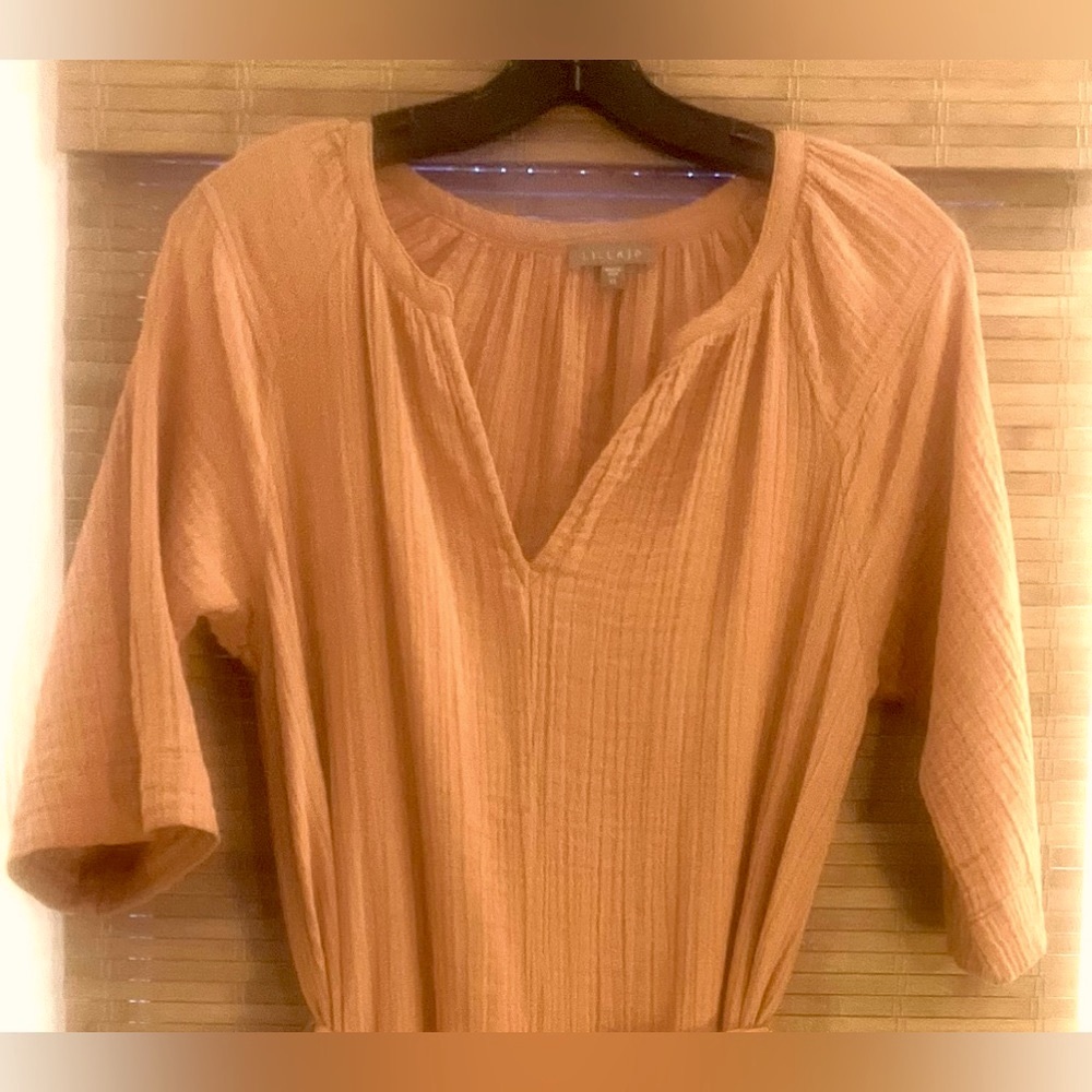 Lilla P Dress Pockets XS-S Long Tunic Style SO Soft w/Belt Versatile 100% Cotton - Picture 3 of 15